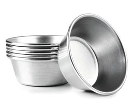Set 6 forme prajituri Ibili-Aluminio, aluminiu, 7x3 cm, argintiu
