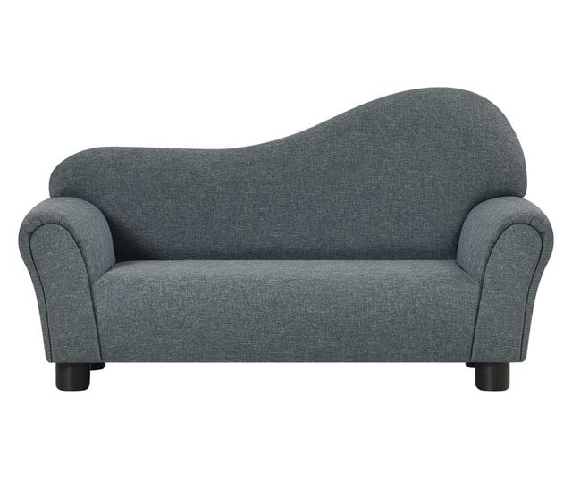 Dječja sofa od tkanine siva