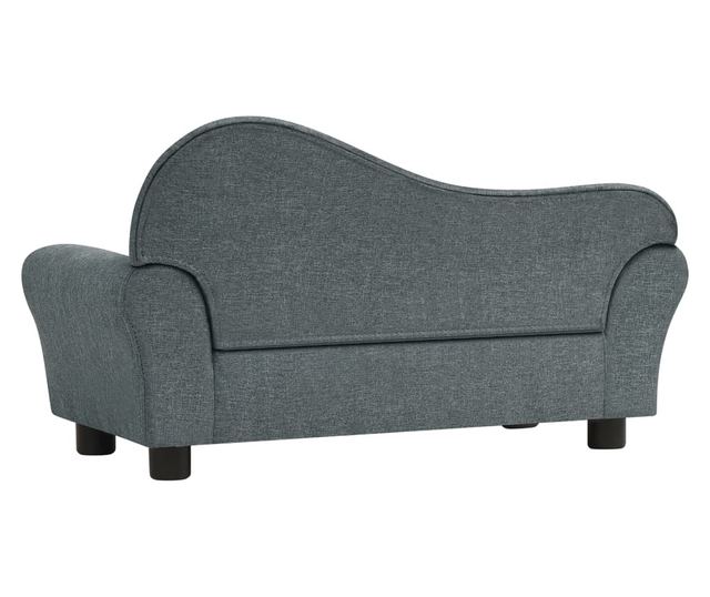 Dječja sofa od tkanine siva
