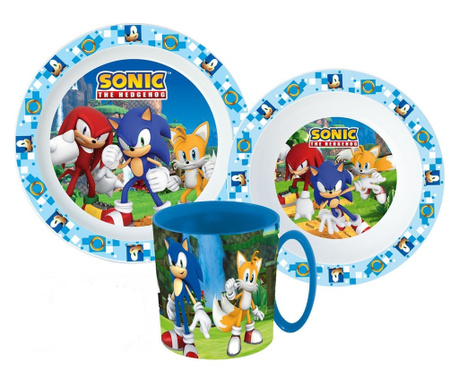 Set mic dejun 3 piese Sonic,Microunde