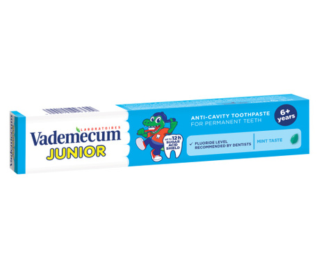 Pasta de dinti pentru copii Vademecum Junior Spearmint 6+, 75 ml