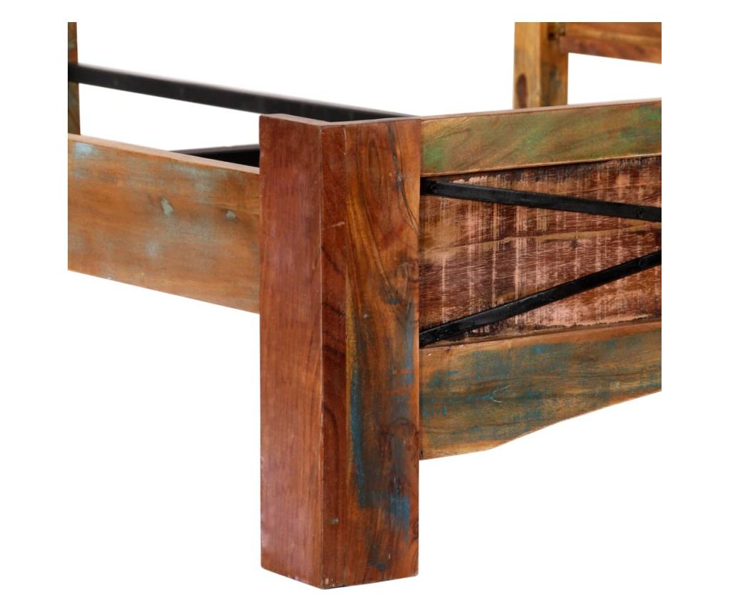 Рамка за легло, регенерирано дърво масив, 160x200 cм - 10