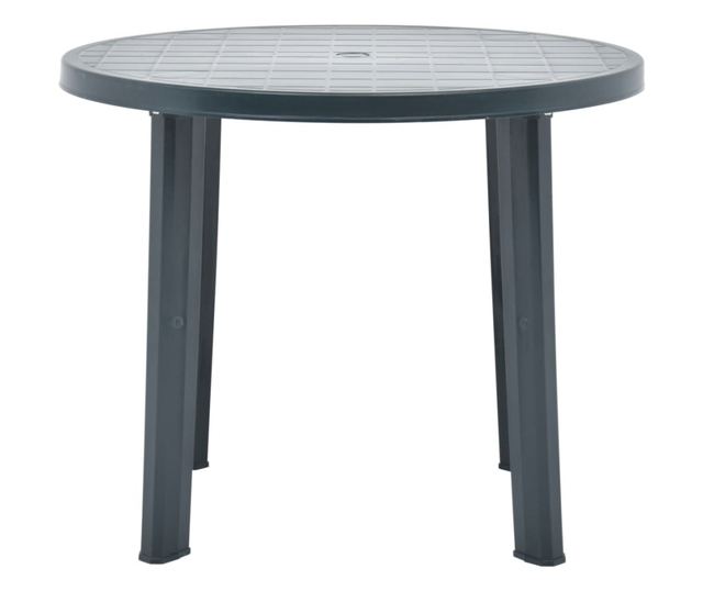 Masă de grădină, verde, 89 cm, plastic