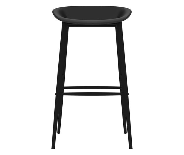 Мебели за бар, комплект от 5 части, черни