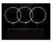 Decoratiune luminoasa 105 microleduri albe 35 cm
