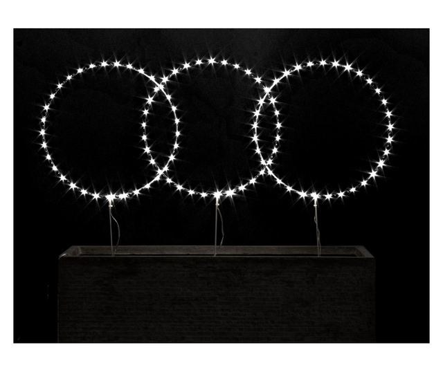 Decoratiune luminoasa 105 microleduri albe 35 cm