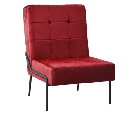 Стол за релаксация, 65x79x87 см, виненочервен, кадифе