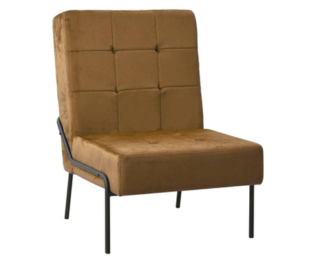 Stolica za opuštanje 65 x 79 x 87 cm smeđa baršunasta