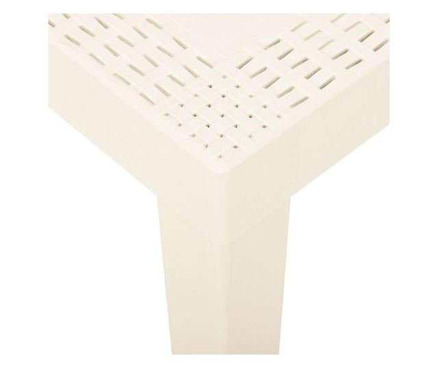 Masa de gradina, alb, 79x65x72 cm, plastic