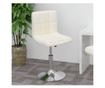 Vrtljiv barski stol, krem barva, blago