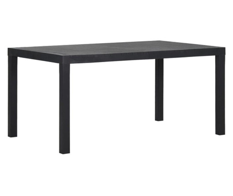 Stół ogrodowy, 150x90x72 cm, PP, antracytowy