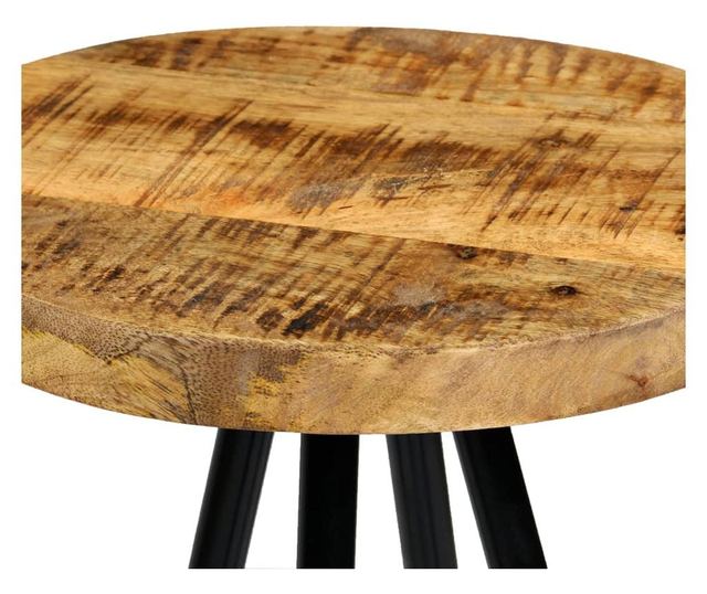 Scaune de bar, 2 buc., lemn masiv de mango