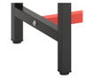 Рамка за работна маса матово черно и червено 170x50x79 см метал