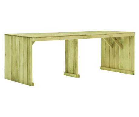 Masă de grădină, 220 x 101,5 x 80 cm, lemn de pin tratat