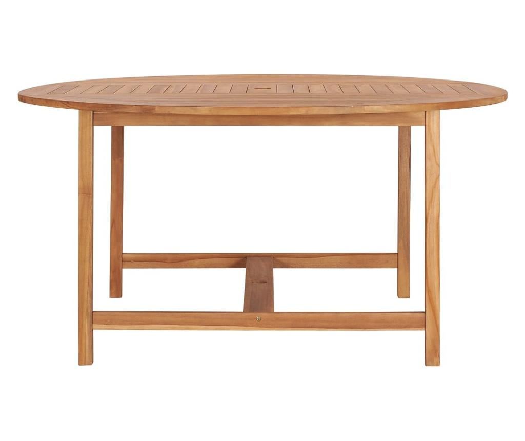 Vrtni stol 150 x 76 cm od masivne tikovine - 5