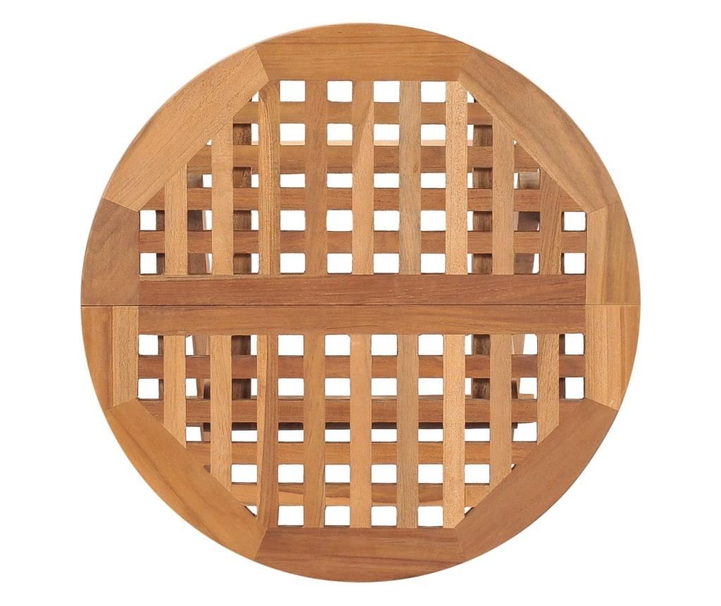 Sklopivi vrtni stol 50 x 50 x 50 cm od masivne tikovine - 4
