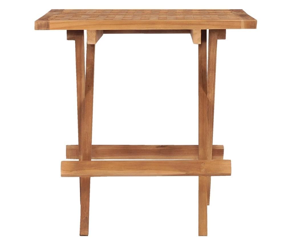 Sklopivi vrtni stol 50 x 50 x 50 cm od masivne tikovine - 2