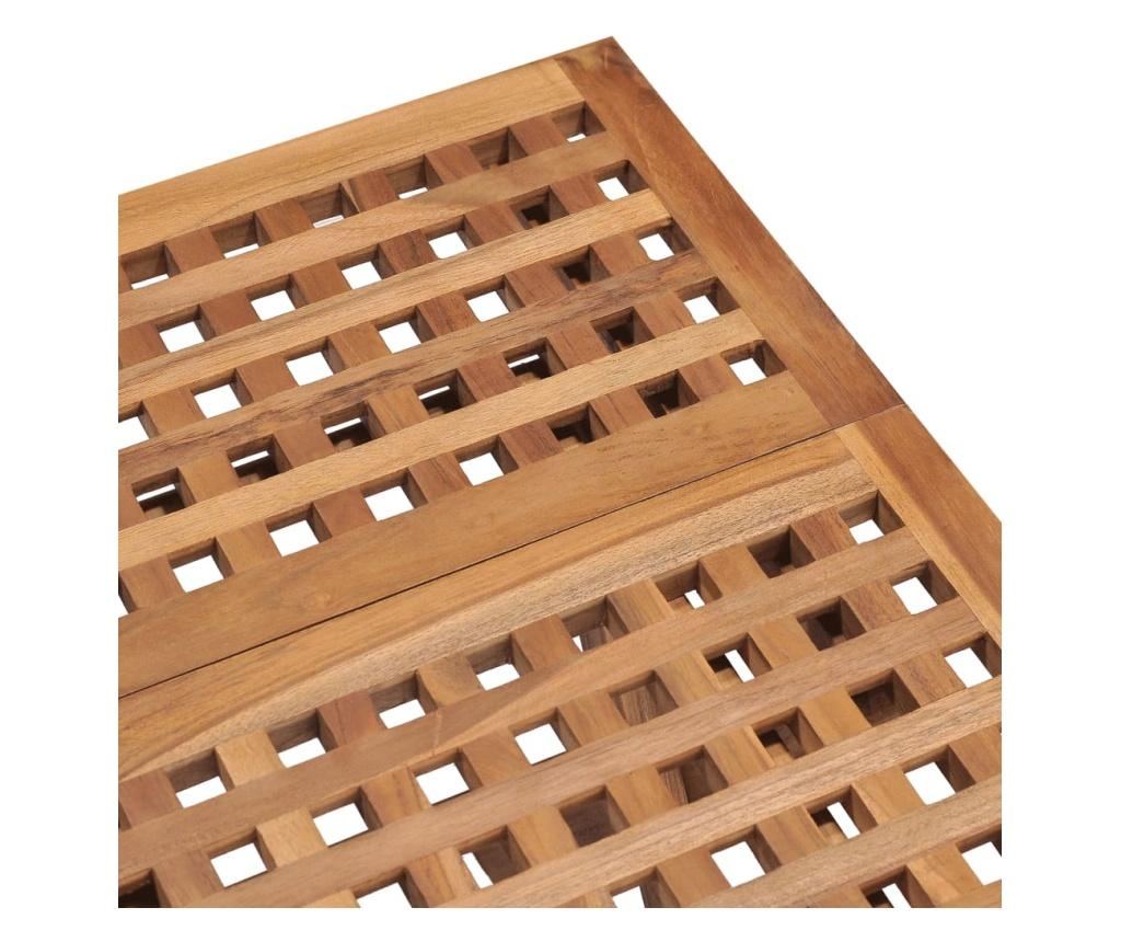 Sklopivi vrtni stol 50 x 50 x 50 cm od masivne tikovine - 3