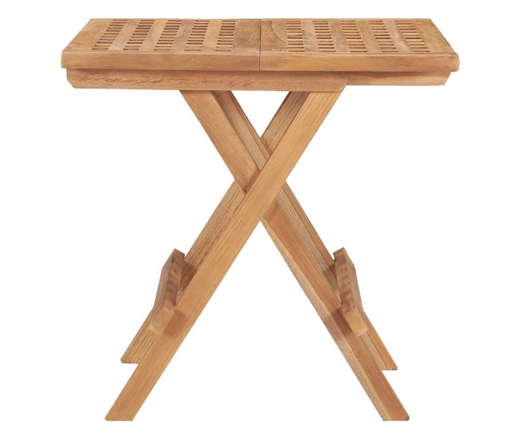 Sklopivi vrtni stol 50 x 50 x 50 cm od masivne tikovine - 4