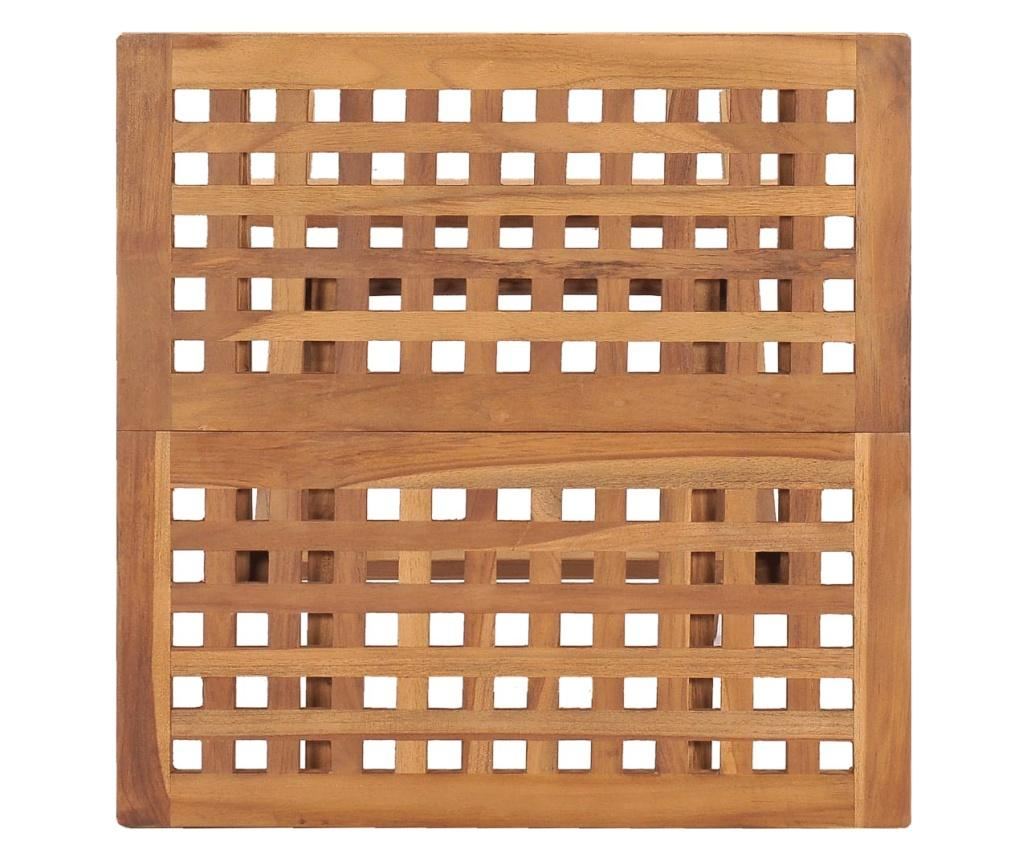 Sklopivi vrtni stol 50 x 50 x 50 cm od masivne tikovine - 5