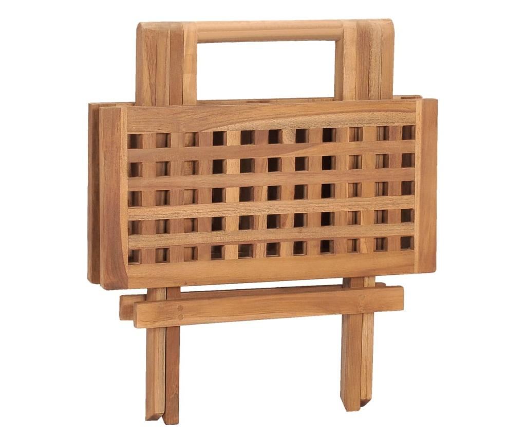 Sklopivi vrtni stol 50 x 50 x 50 cm od masivne tikovine - 6