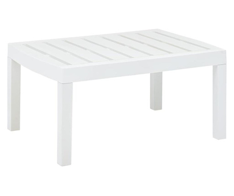 Masă de grădină, alb, 78 x 55 x 38 cm, plastic