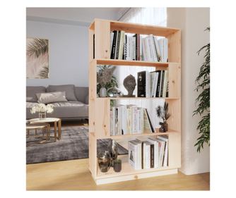Knyvespolc/Szoba elvlasztfal, 80x25x132 cm tmrfa feny