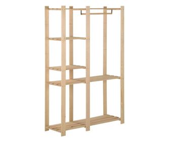 Odeja za oblačila, 110x38x170 cm, masivno borovo les.
