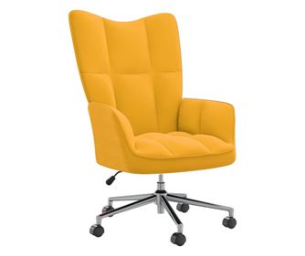 Stolica za opuštanje, žuta senf, baršun