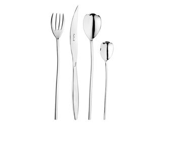 Дизайнерски комплект прибори за хранене Pinti Inox Tulipani HoReCa, 24 части, ХоРеКа, Инокс