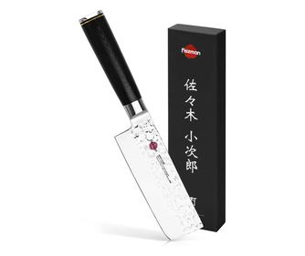 Nakiri kés Fissman-Kensei Kojiro, acél AUS-8, 14 cm, ezüst/fekete
