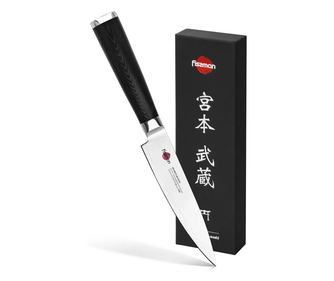 Fissman-Kensei Musashi univerzális kés, 67 rétegű damaszkuszi acél, 11 cm, ezüst/fekete színben