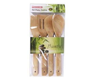 Комплект Кухненски Прибори Privilege Бамбук (4 Pcs)