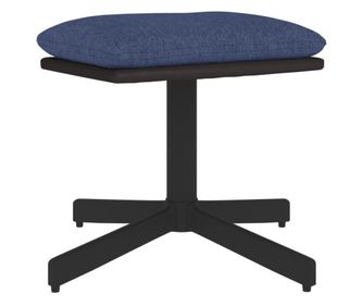 Табуретка, синя, 60x60x39 см, текстил и изкуствена кожа