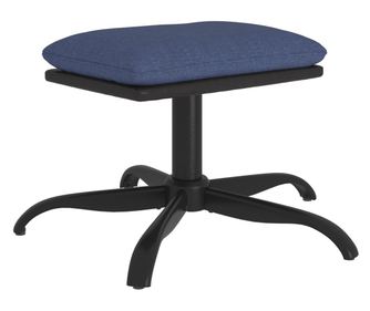 Табуретка, синя, 60x60x39 см, текстил и изкуствена кожа