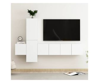 Set TV ormari, 5 komada, bijela, PAL