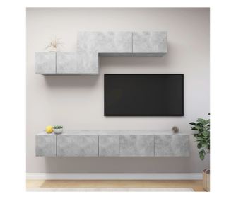 Set TV ormarića, 6 komada, betonski sivi, PAL