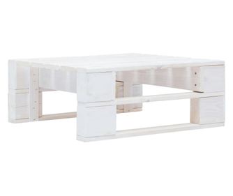 Otočan od vrtne palete, bijeli, drveni