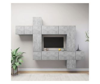 Set TV ormari, 10 komada, siva beton, PAL