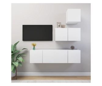 Set TV ormari, 4 komada, bijela, PAL