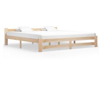 Ágykeret, 200 x 200 cm, tömör fenyőfa