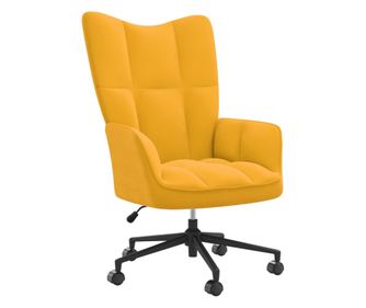 Stolica za opuštanje, žuta senf, baršun