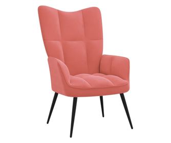 Stolica za opuštanje, ružičasta, baršun