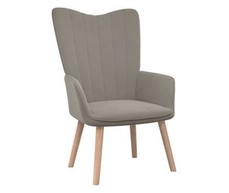 Stolica za opuštanje, svijetlosiva, baršun