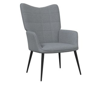 Stolica za opuštanje, svijetlosiva, tekstilni materijal