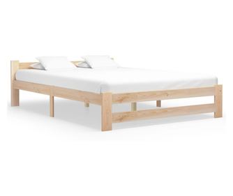 Ágykeret, 140 x 200 cm, tömör fenyőfa
