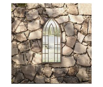 Vrtno ogledalo, pješčano, 70x30 cm, vanjska upotreba željeza