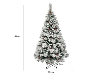 Havas műfenyő, 150 cm-es, fém talppal