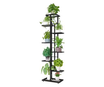 Suport flori metal gri Bamir 43.5x22x141 cm
