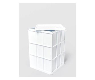 Mercaton® doboz fedővel HDPE műanyag sajttárolóhoz, fehér, 26 x 26 x 35 cm